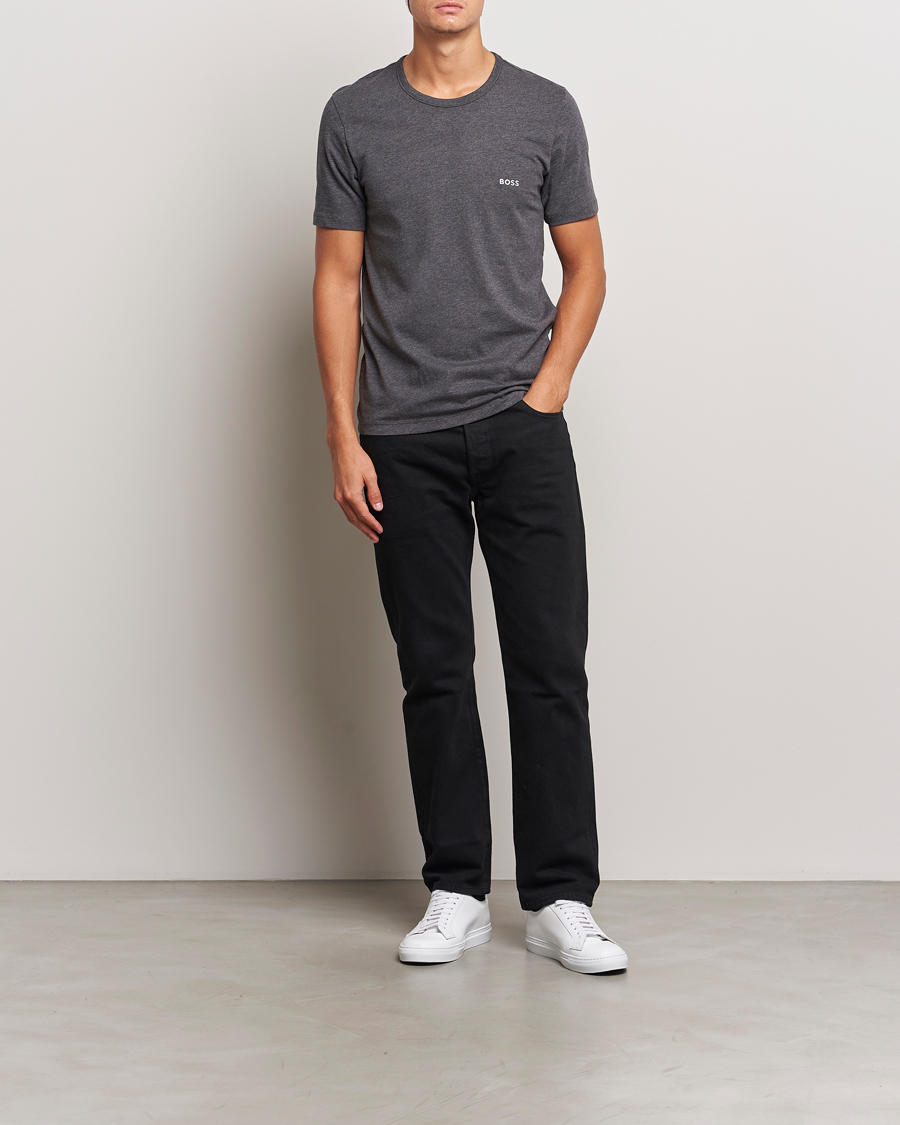 Hombres | Camisetas | BOSS BLACK | 3-Pack Crew Neck T-Shirt Grey/White/Navy