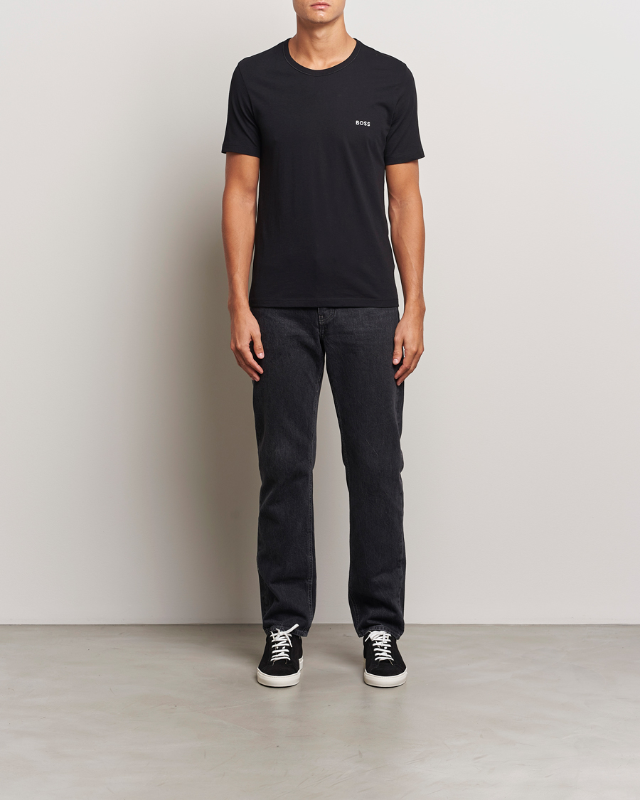 Hombres | Camisetas | BOSS BLACK | 3-Pack Crew Neck T-Shirt Beige/Black/Green