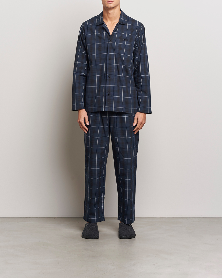 Hombres | Pijamas y batas | BOSS BLACK | Urban Checked Pyjama Set Dark Blue