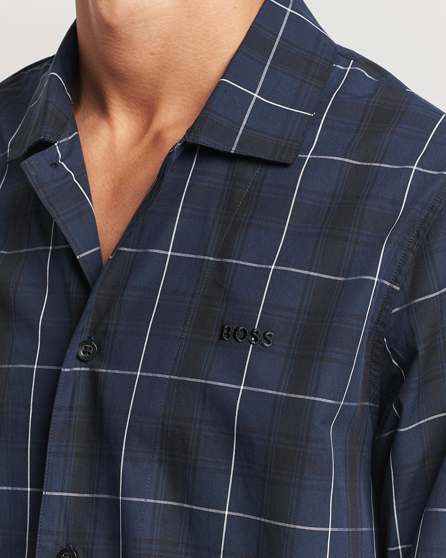Hombres | Pijamas y batas | BOSS BLACK | Urban Checked Pyjama Set Dark Blue