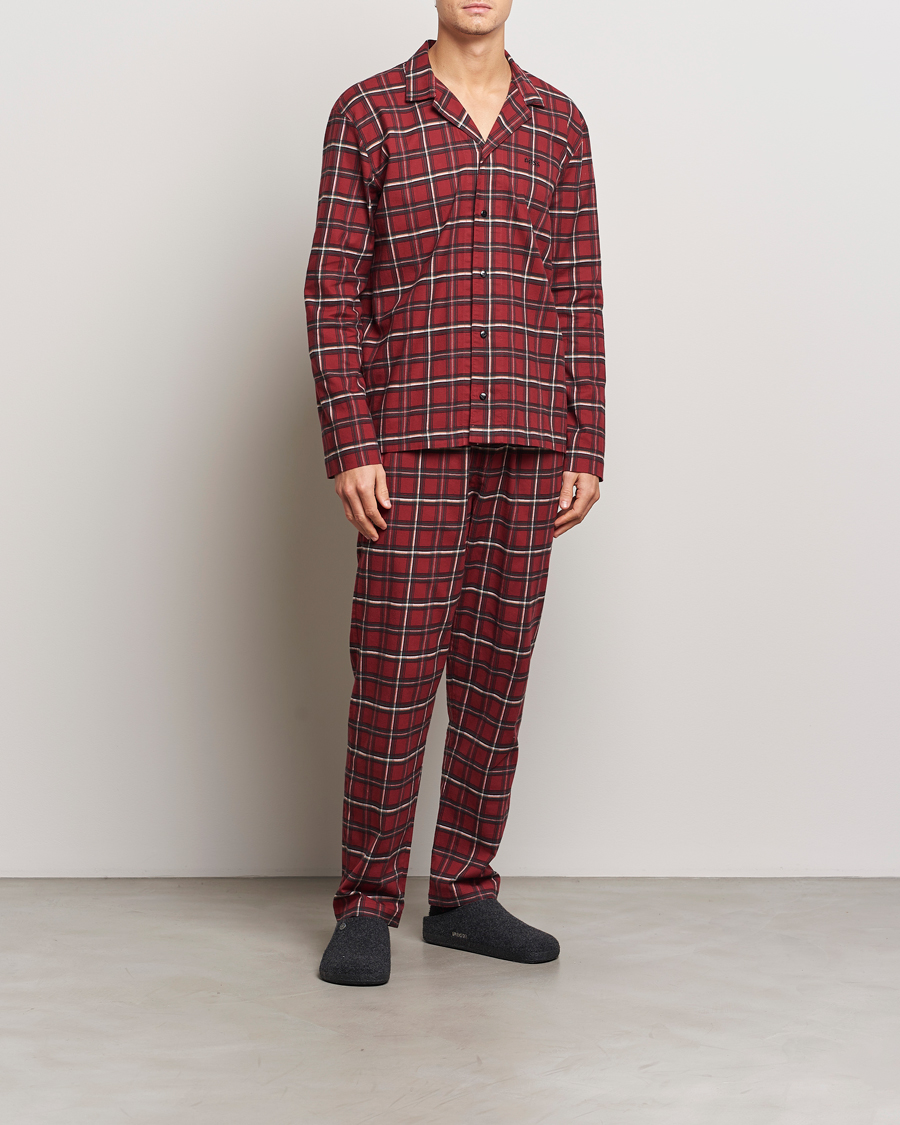 Hombres | Pijamas y batas | BOSS BLACK | Holiday Checked Pyjama Set Dark Red
