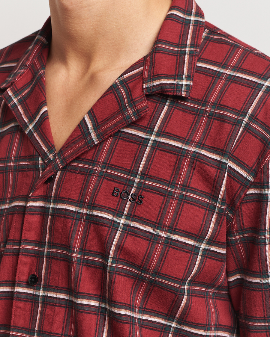 Hombres | Pijamas y batas | BOSS BLACK | Holiday Checked Pyjama Set Dark Red