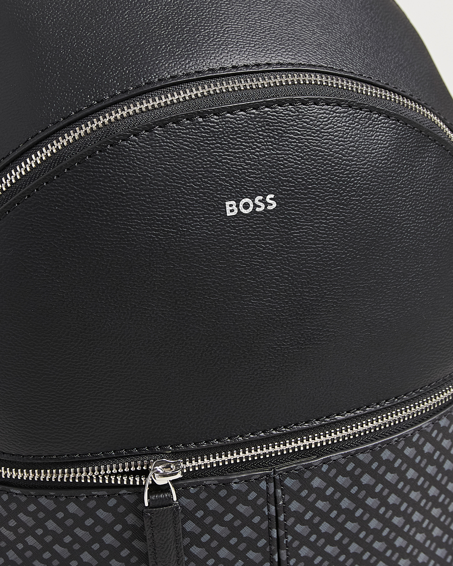 Hombres | BOSS BLACK Zair Monogram Backpack Black | BOSS BLACK | Zair Monogram Backpack Black