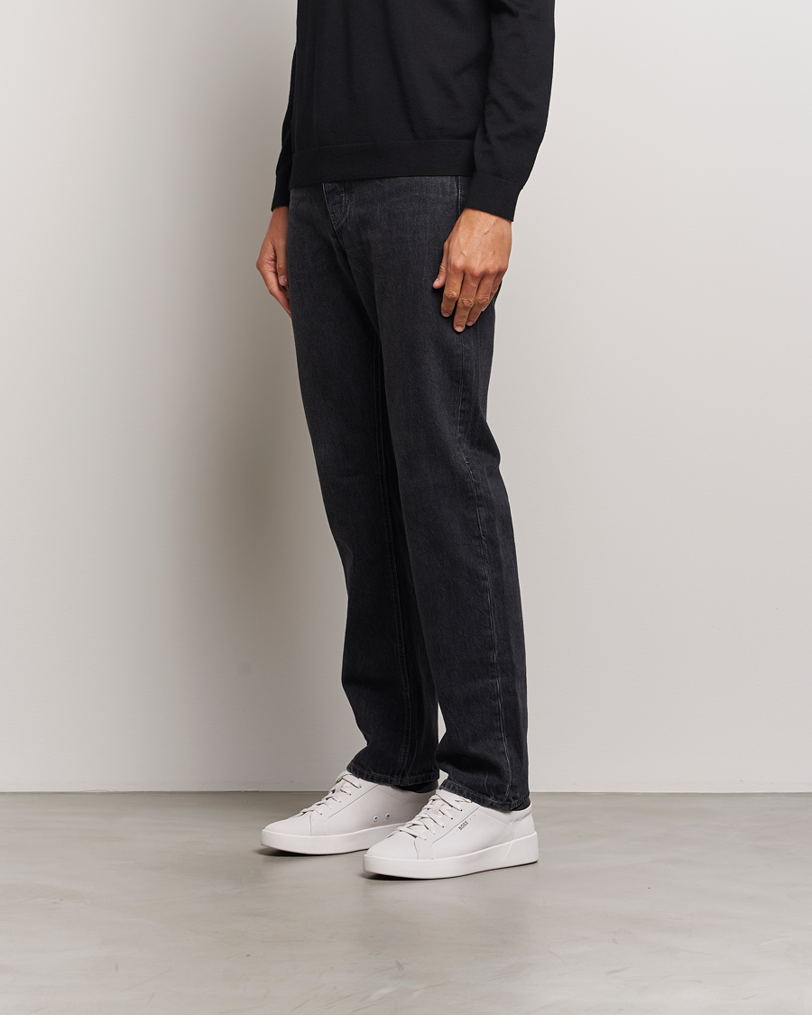 Hombres | BOSS BLACK Belwar Leather Sneaker Open White | BOSS BLACK | Belwar Leather Sneaker Open White