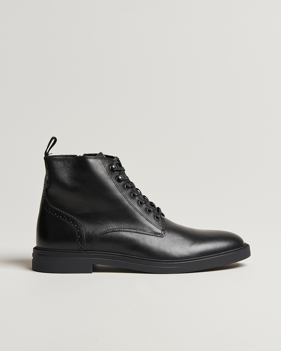 Hombres | BOSS BLACK Calev Leather Boot Black | BOSS BLACK | Calev Leather Boot Black