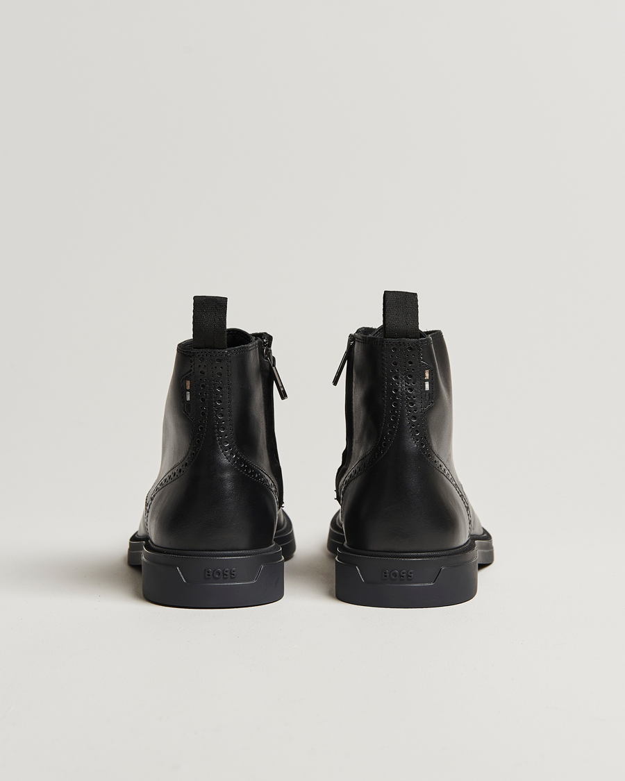 Hombres | BOSS BLACK Calev Leather Boot Black | BOSS BLACK | Calev Leather Boot Black