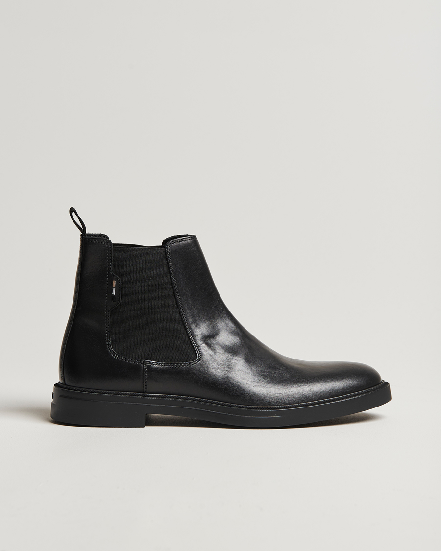 Hombres | BOSS BLACK Calev Leather Chelsea Boot Black | BOSS BLACK | Calev Leather Chelsea Boot Black