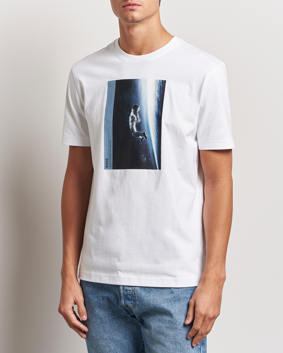 Hombres | Camisetas | BOSS ORANGE | Printed Crew Neck T-Shirt White