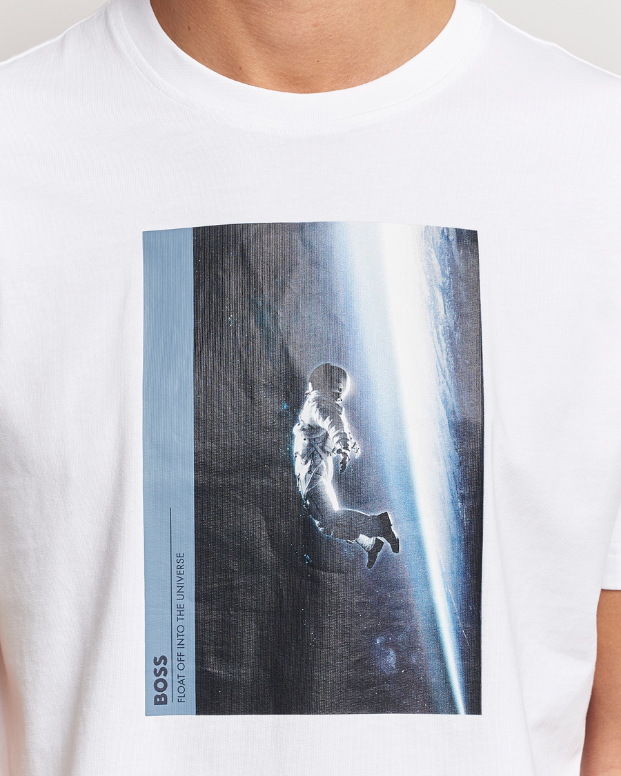 Hombres | Camisetas | BOSS ORANGE | Printed Crew Neck T-Shirt White