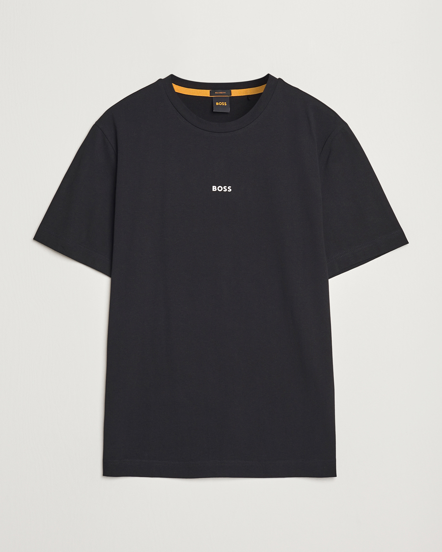 Hombres | Camisetas | BOSS ORANGE | Tchup Logo Crew Neck T-Shirt Black