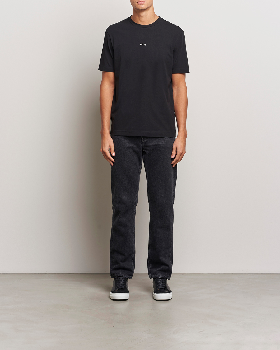 Hombres | Camisetas | BOSS ORANGE | Tchup Logo Crew Neck T-Shirt Black