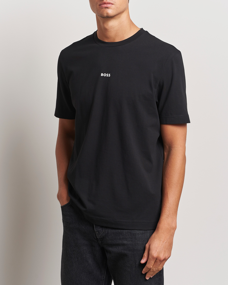 Hombres | Camisetas | BOSS ORANGE | Tchup Logo Crew Neck T-Shirt Black