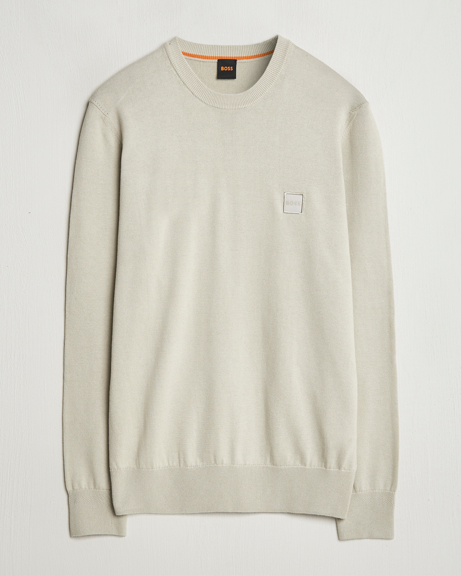 Hombres | Jerséis y prendas de punto | BOSS ORANGE | Kanovano Knitted Sweater Light Beige