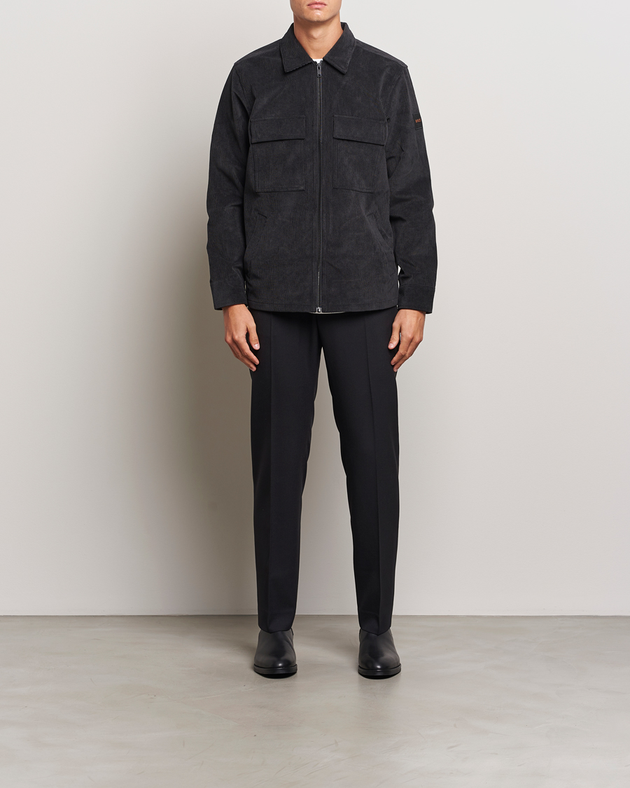 Hombres | Camisas | BOSS ORANGE | Lozzy Brushed Overshirt Black