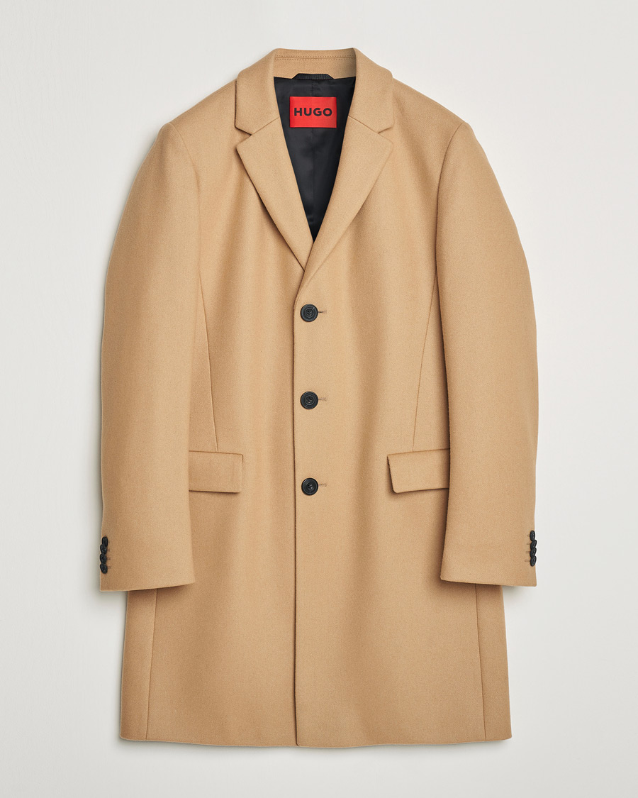 Hombres | Abrigos y chaquetas | HUGO | Migor Wool Coat Medium Beige