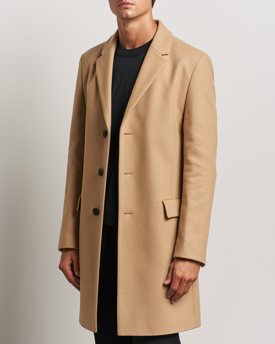Hombres | Abrigos y chaquetas | HUGO | Migor Wool Coat Medium Beige