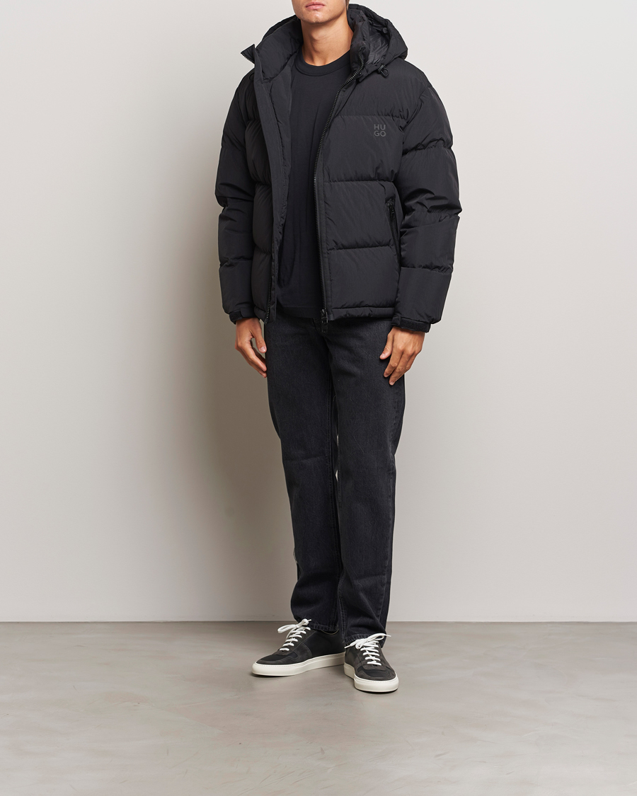 Hombres | Abrigos y chaquetas | HUGO | Bironto Hooded Puffer Jacket Black