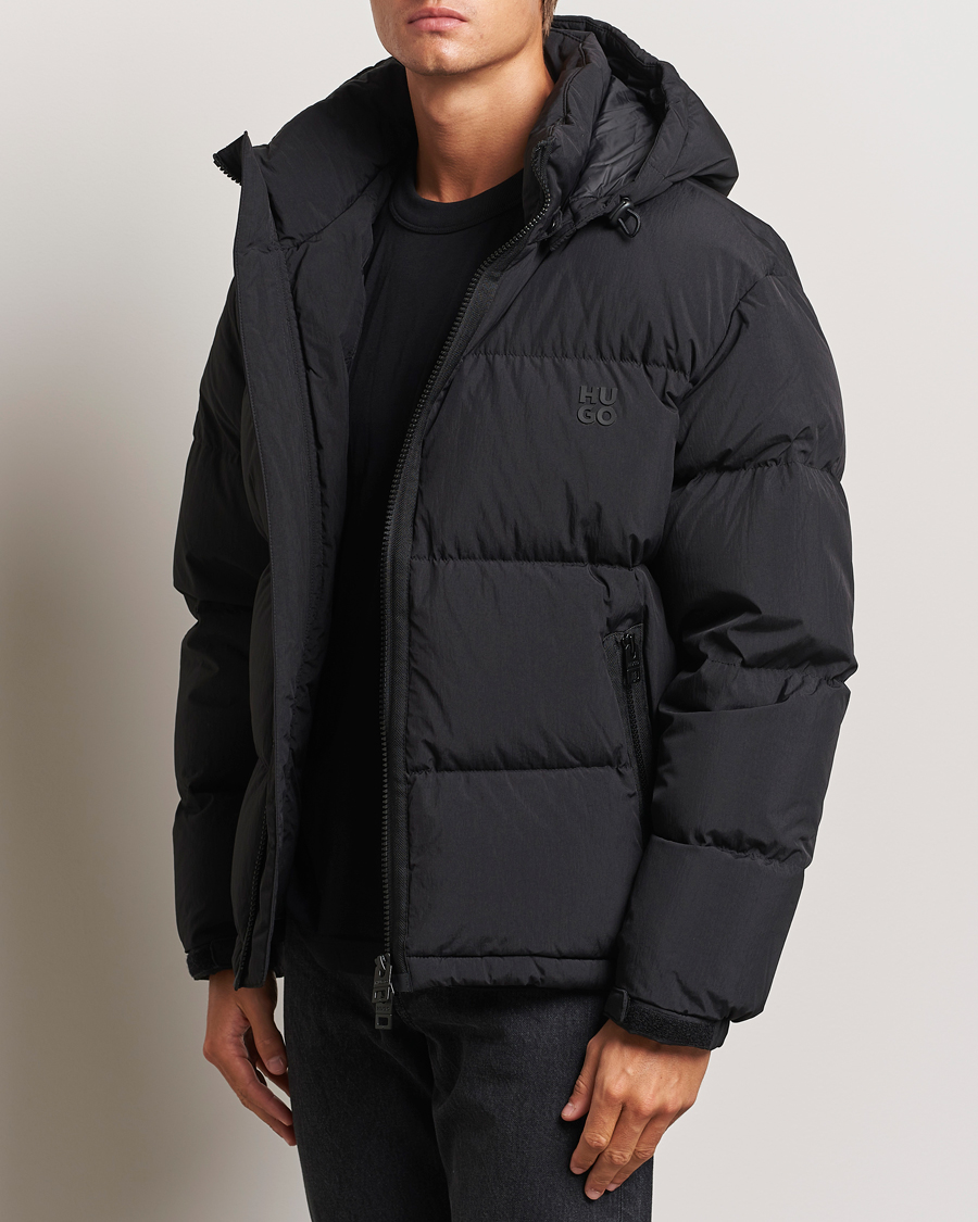 Hombres | Abrigos y chaquetas | HUGO | Bironto Hooded Puffer Jacket Black