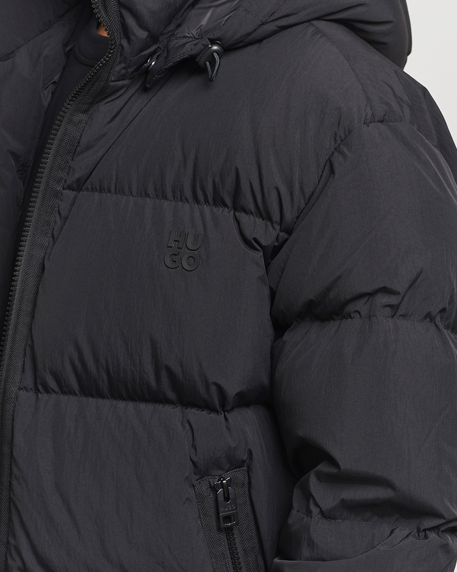 Hombres | Abrigos y chaquetas | HUGO | Bironto Hooded Puffer Jacket Black