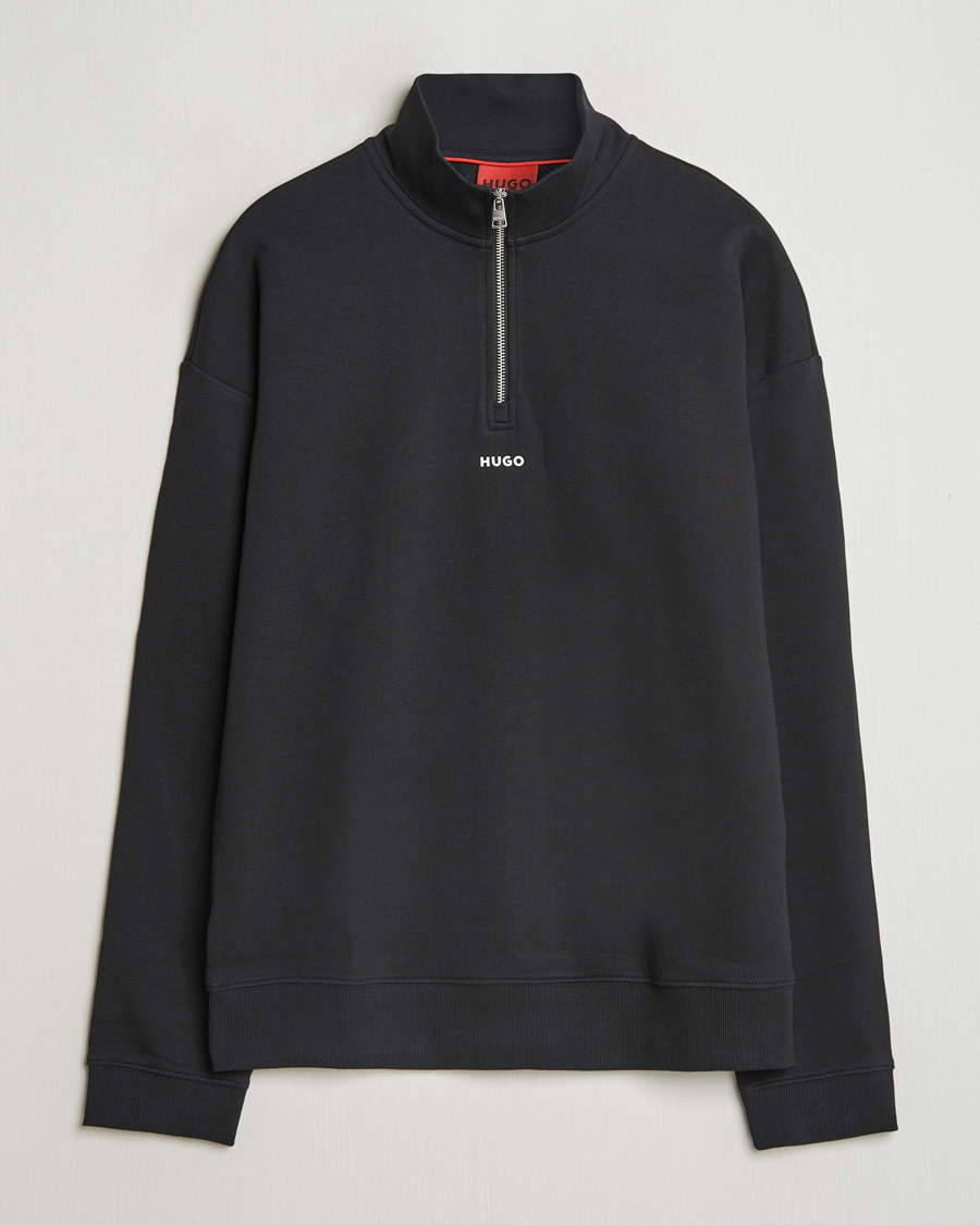 Hombres | Jerséis y prendas de punto | HUGO | Durty Half Zip Sweatshirt Black