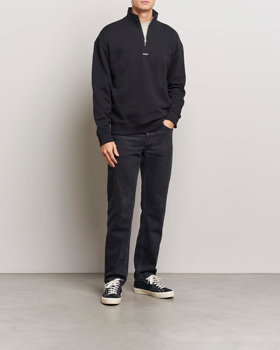 Hombres | Jerséis y prendas de punto | HUGO | Durty Half Zip Sweatshirt Black