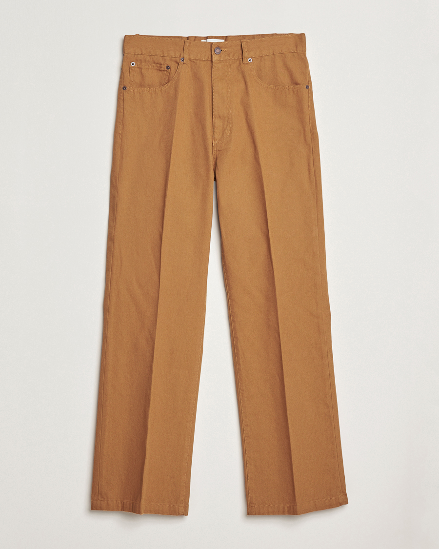 Hombres | Pantalones | Jeanerica | VM009 Vega Canvas Trousers Brown