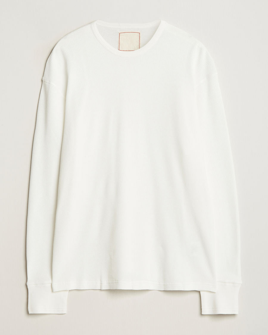 Hombres | Jerséis y prendas de punto | Jeanerica | Jean Waflle Texture Sweater Natural White