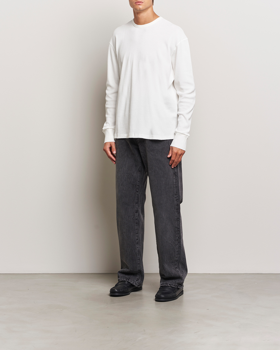 Hombres | Jerséis y prendas de punto | Jeanerica | Jean Waflle Texture Sweater Natural White