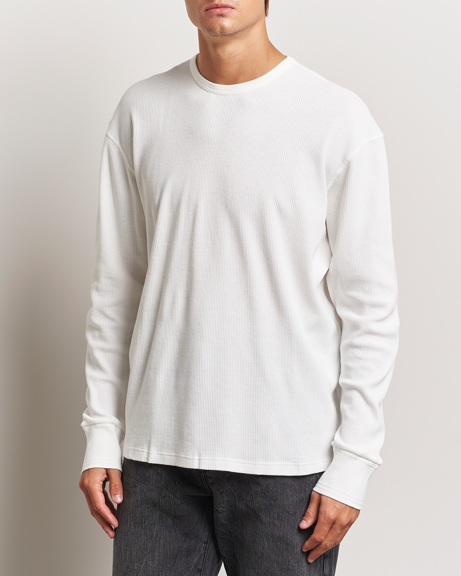 Hombres | Jerséis y prendas de punto | Jeanerica | Jean Waflle Texture Sweater Natural White