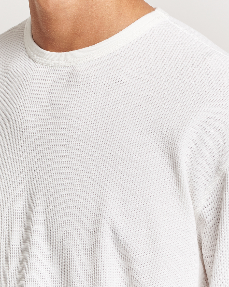 Hombres | Jerséis y prendas de punto | Jeanerica | Jean Waflle Texture Sweater Natural White
