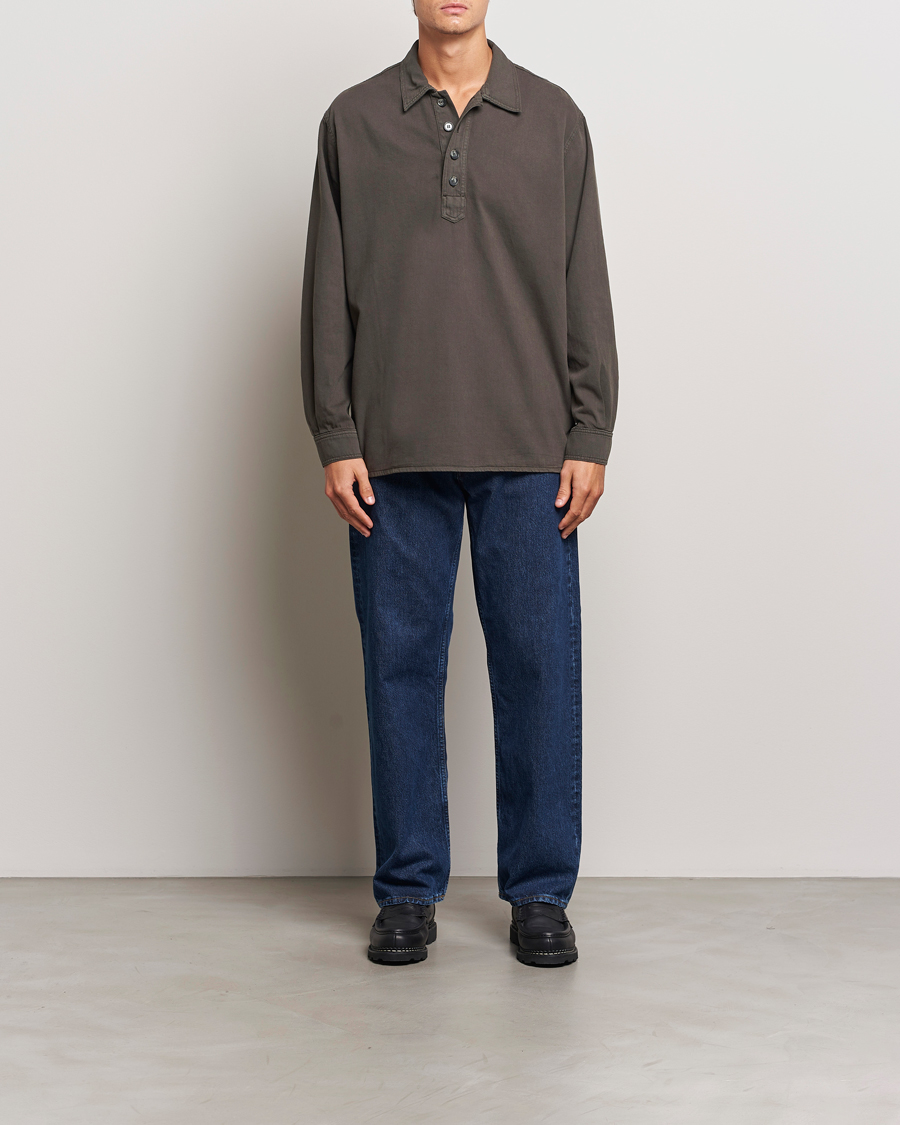 Hombres | Camisas | Jeanerica | Lala Popover Shirt Warm Grey