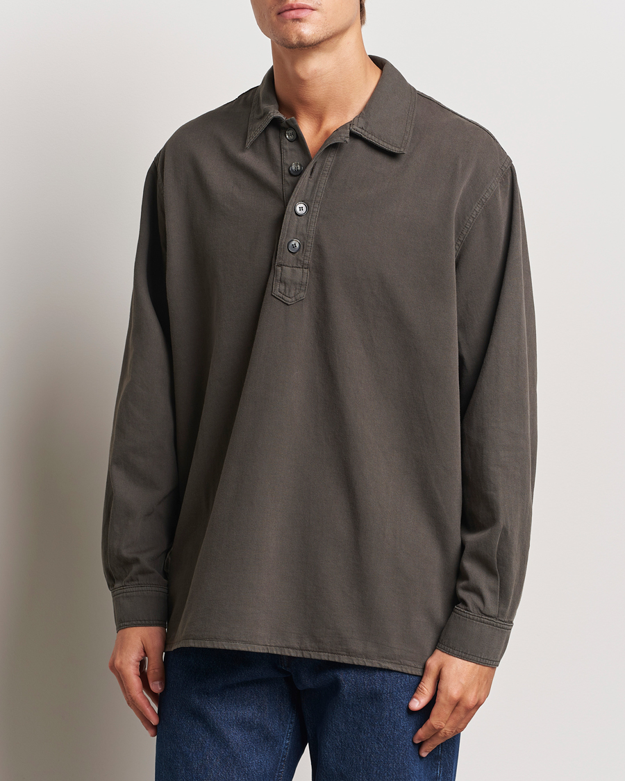 Hombres | Camisas | Jeanerica | Lala Popover Shirt Warm Grey