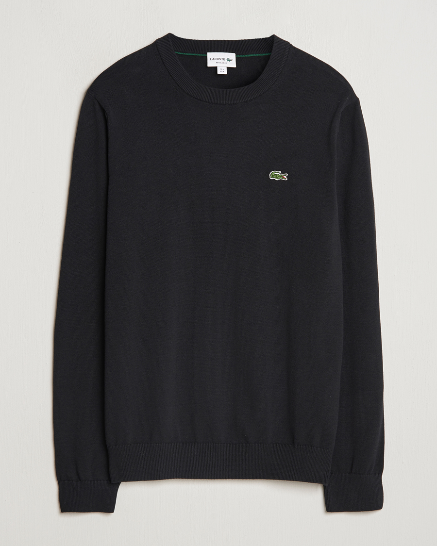 Hombres | Jerséis y prendas de punto | Lacoste | Cotton Knitted Sweater Black
