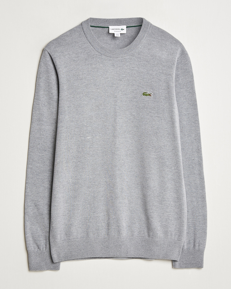 Hombres | Jerséis y prendas de punto | Lacoste | Cotton Knitted Sweater Silver Chine