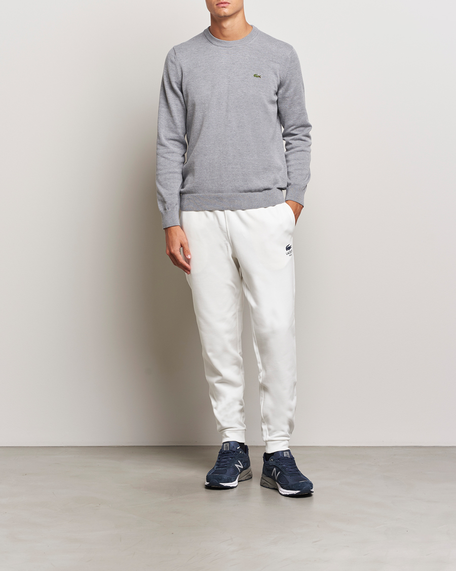 Hombres | Jerséis y prendas de punto | Lacoste | Cotton Knitted Sweater Silver Chine