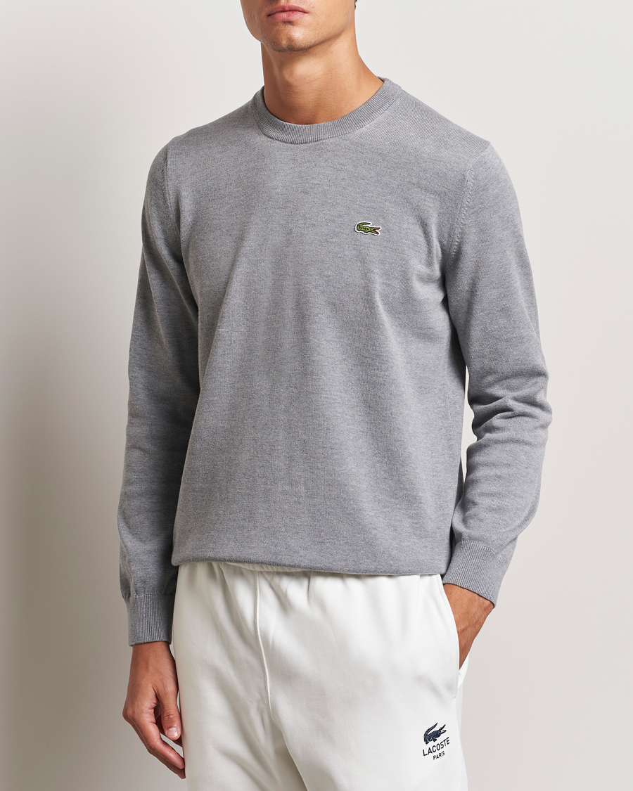 Hombres | Jerséis y prendas de punto | Lacoste | Cotton Knitted Sweater Silver Chine