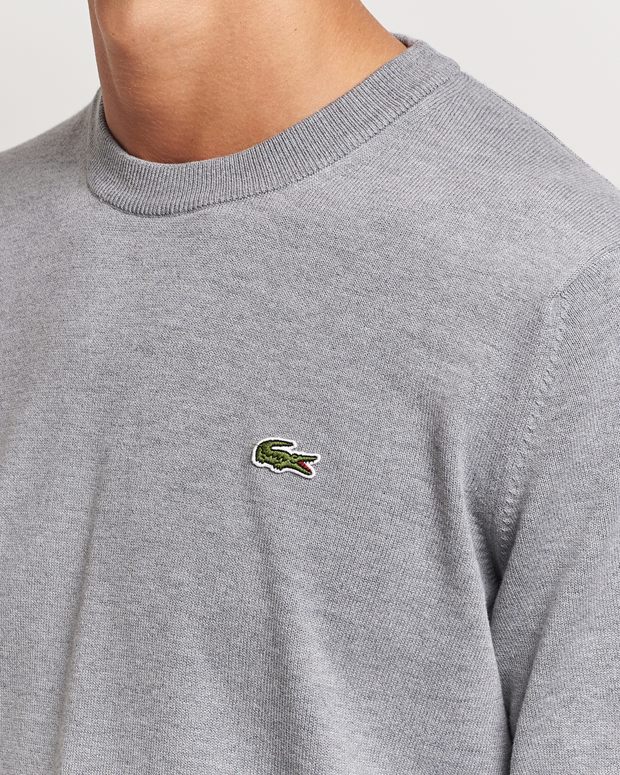 Hombres | Jerséis y prendas de punto | Lacoste | Cotton Knitted Sweater Silver Chine