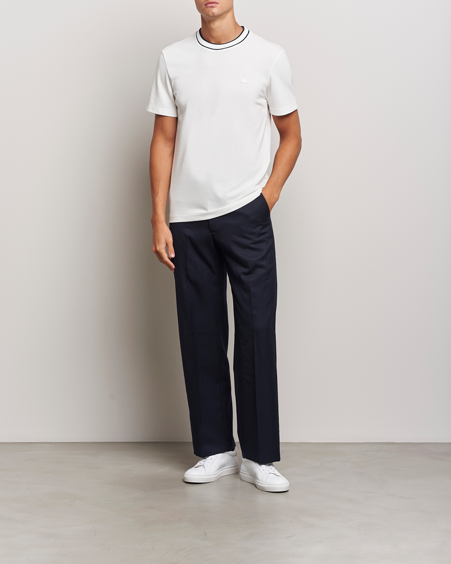 Hombres | Camisetas | Lacoste | Contrast Rib Piqué T-Shirt Flour