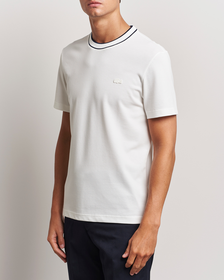 Hombres | Camisetas | Lacoste | Contrast Rib Piqué T-Shirt Flour