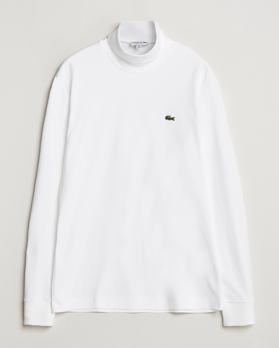Hombres | Jerséis y prendas de punto | Lacoste | Interlock Cotton Rollneck White