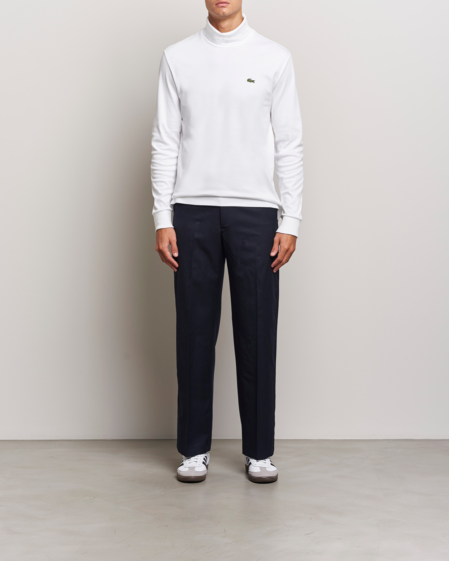 Hombres | Jerséis y prendas de punto | Lacoste | Interlock Cotton Rollneck White