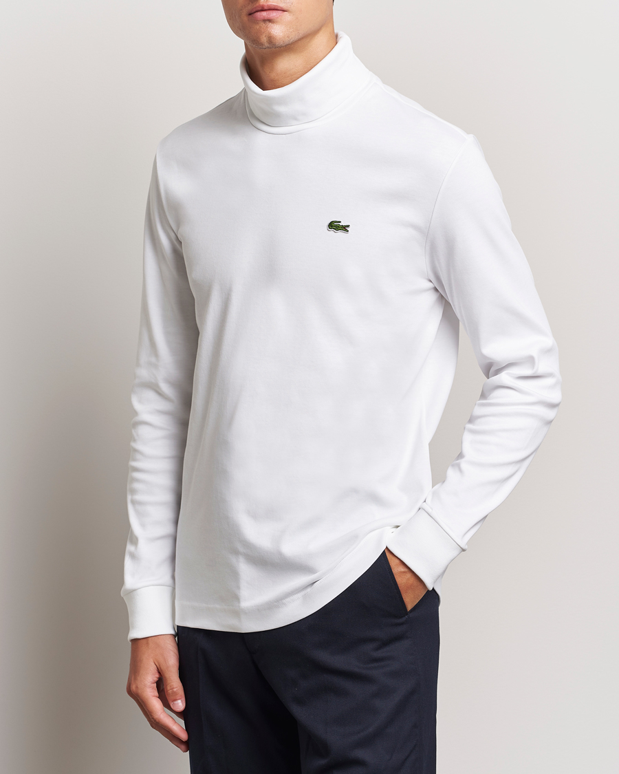 Hombres | Jerséis y prendas de punto | Lacoste | Interlock Cotton Rollneck White