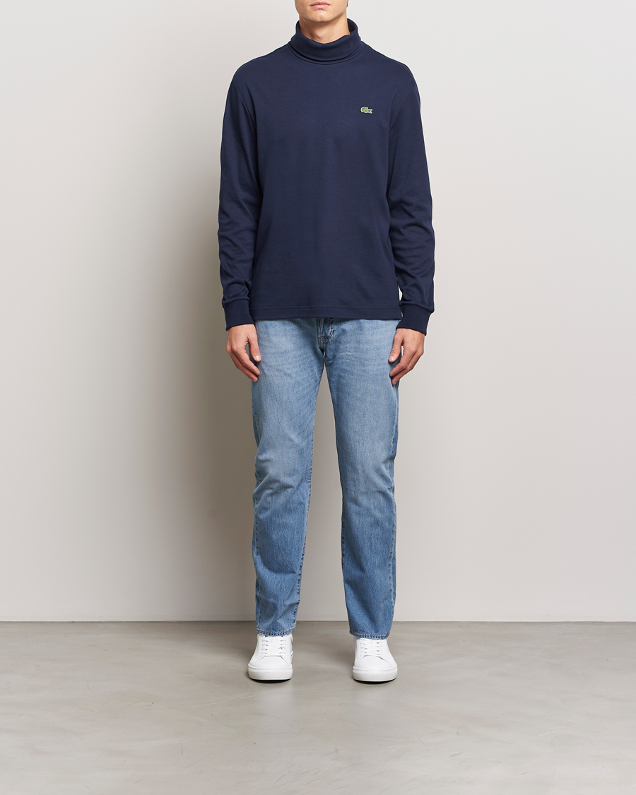 Hombres | Jerséis y prendas de punto | Lacoste | Interlock Cotton Rollneck Navy