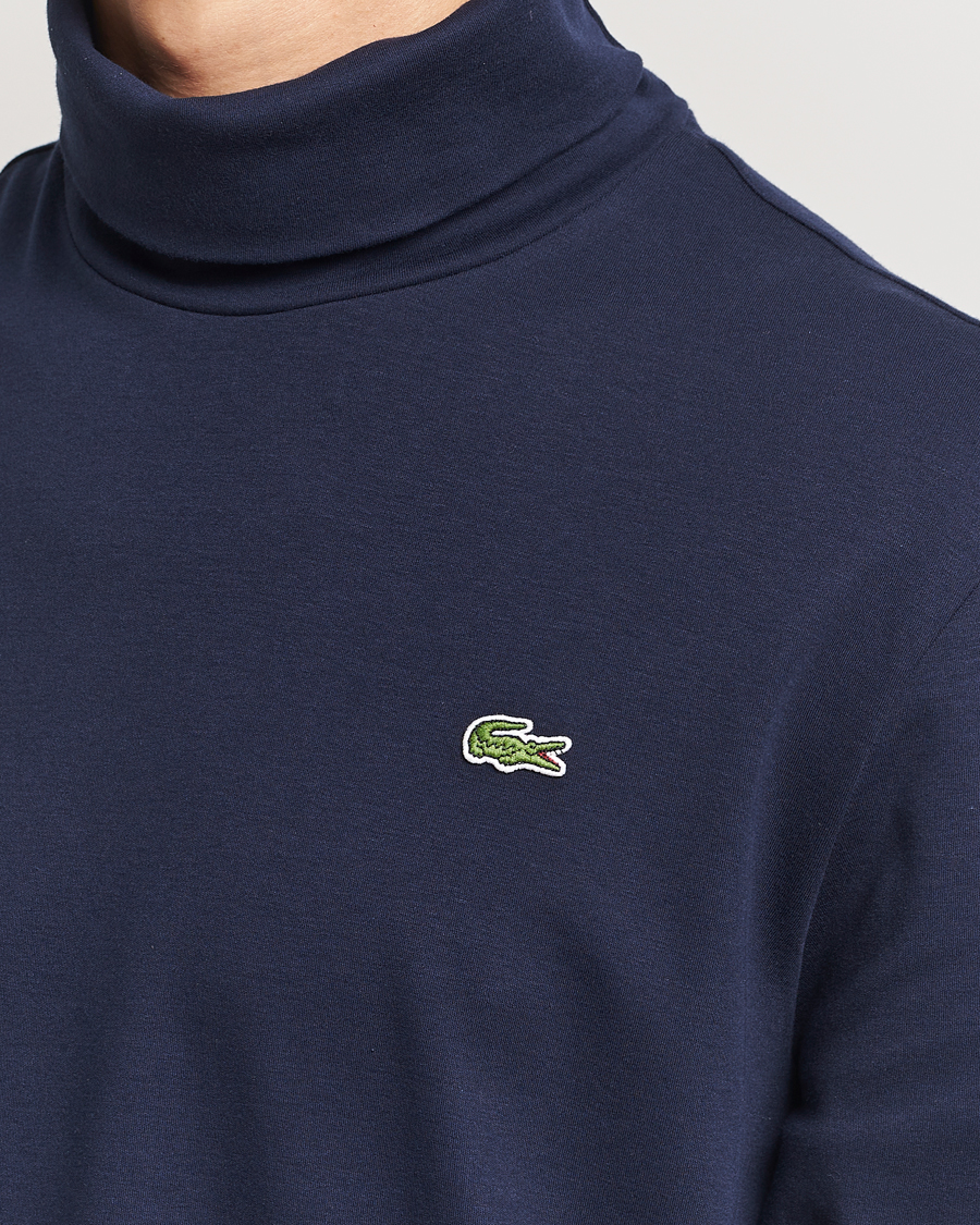 Hombres | Jerséis y prendas de punto | Lacoste | Interlock Cotton Rollneck Navy