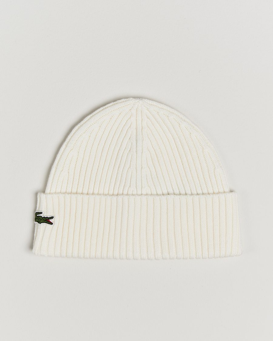 Hombres | Lacoste Wool Knitted Beanie Flour | Lacoste | Wool Knitted Beanie Flour