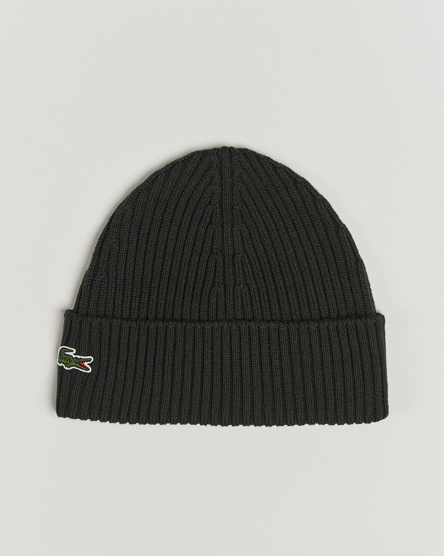 Hombres | Lacoste Wool Knitted Beanie Sapwood | Lacoste | Wool Knitted Beanie Sapwood