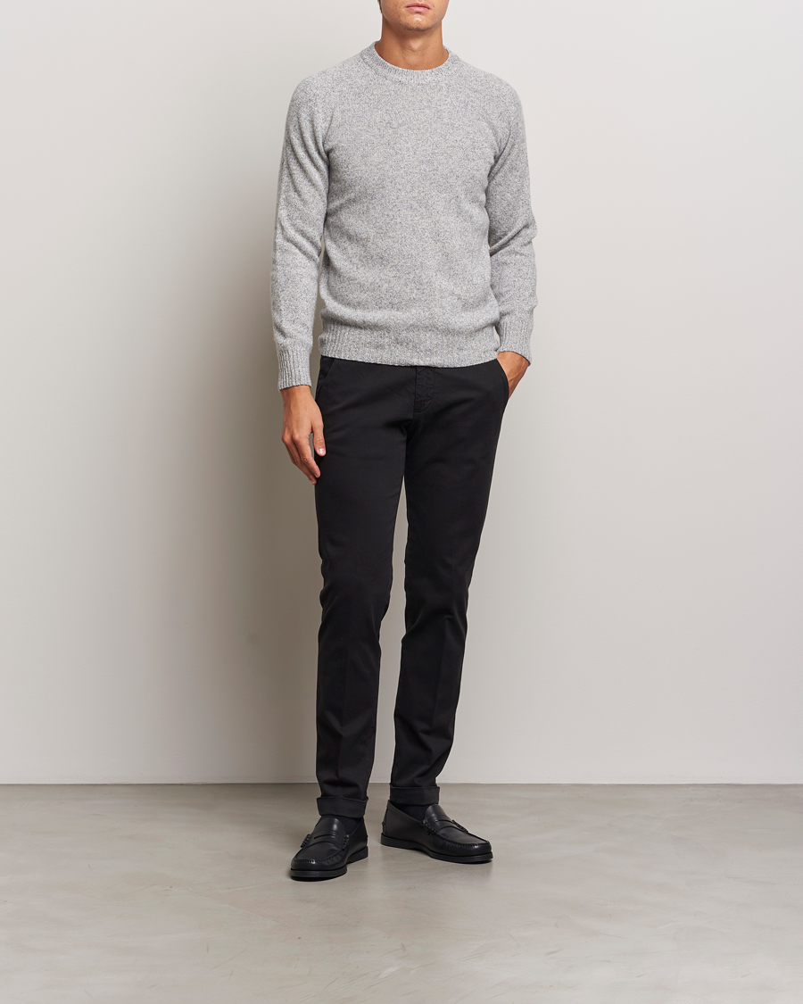 Hombres | Pantalones | Briglia 1949 | Slim Fit Cotton Stretch Chino Black