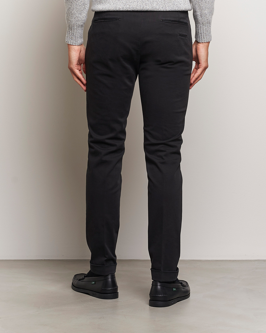 Hombres | Pantalones | Briglia 1949 | Slim Fit Cotton Stretch Chino Black
