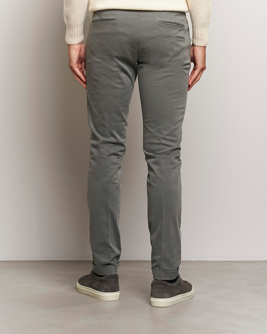Hombres | Pantalones | Briglia 1949 | Slim Fit Cotton Stretch Chino Grey