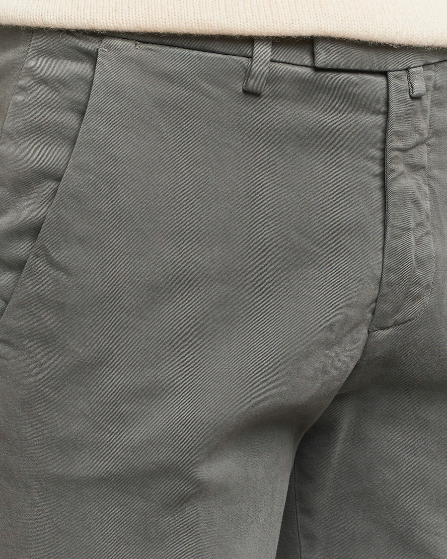 Hombres | Pantalones | Briglia 1949 | Slim Fit Cotton Stretch Chino Grey